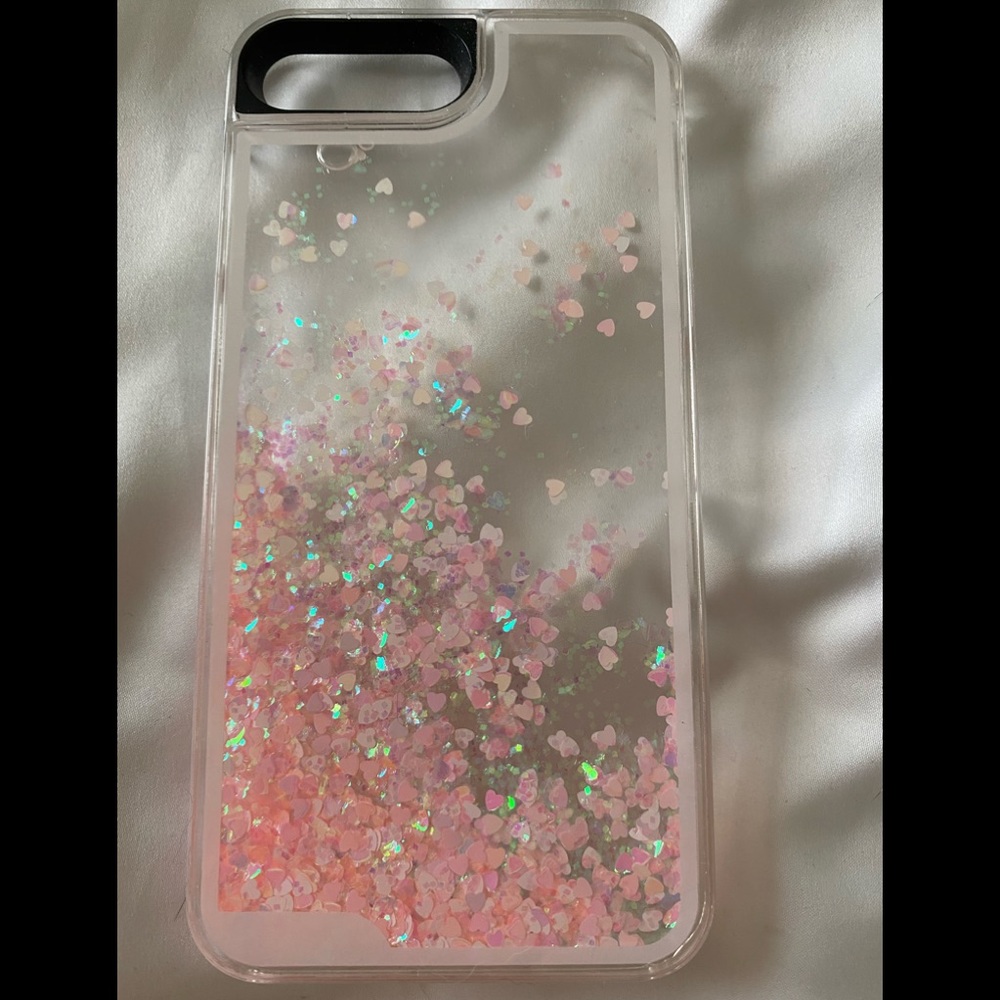 iPhone 7 Plus pink floating 💕 clear case